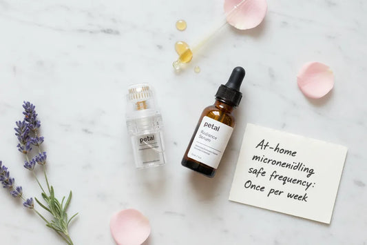 At-home microneedling safe frequency with Petal
