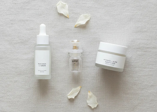 Petal microneedling minimalist skincare essentials