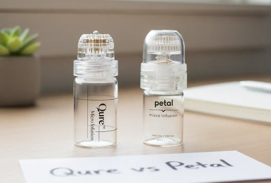 Qure microneedling kit vs Petal microneedling device comparison