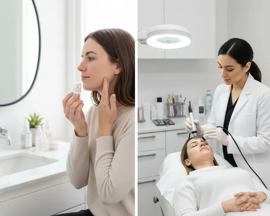 comparison of DIY microneedling vs professional treatment