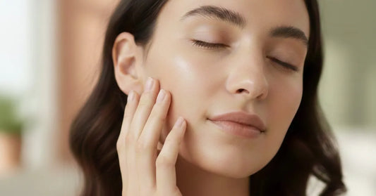 Woman with clear skin after acne, preparing for microneedling treatment