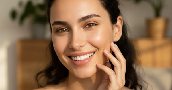 Healthy, radiant skin after safe microneedling and Petal Micro-Infusion treatments for acne-prone skin.