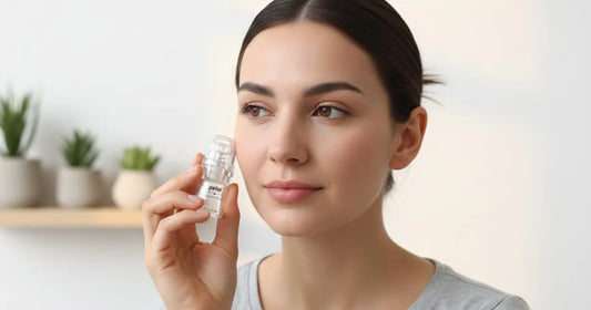 Petal Micro-Infusion System delivering calming serums for stress-prone, acne-prone skin.
