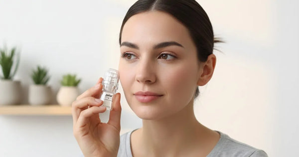 Petal Micro-Infusion System delivering calming serums for stress-prone, acne-prone skin.