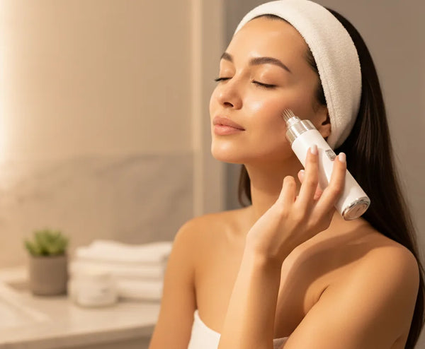 woman in her late 20s to early 30s with naturally glowing