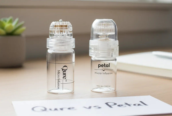 Qure microneedling kit vs Petal microneedling device comparison