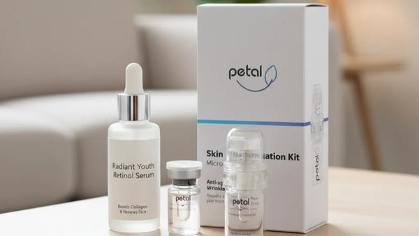 Retinol skincare product and microneedling tool