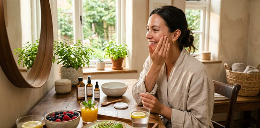 nutrition and micro-infusion skincare routine supporting skin recovery and collagen production