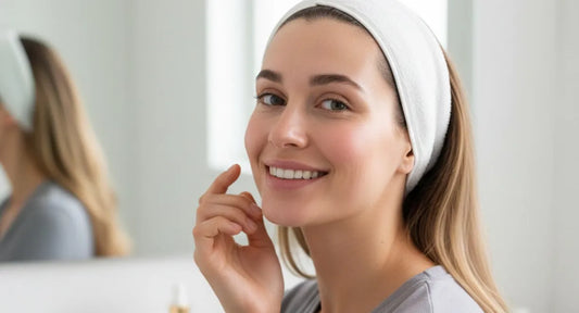 Woman with glowing skin, ideal candidate for micro-infusion skincare treatments
