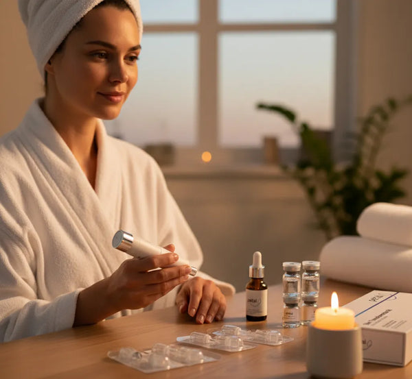 beginner-friendly microneedling kit setup at home