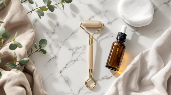 at home microneedling derma roller safety skincare flat lay
