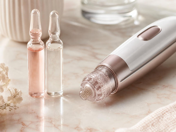 At-home micro-infusion vs SkinPen clinic microneedling skincare comparison 2026