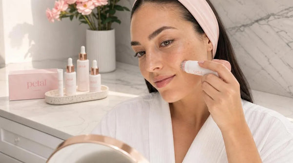 Woman using Petal Micro Infusion System at home — how often to do micro infusion at home frequency guide 2026