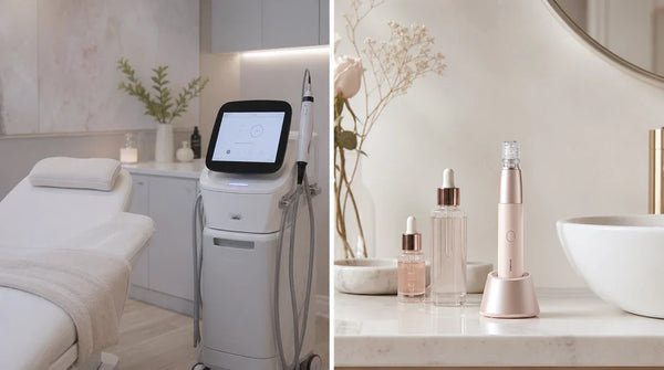 Morpheus 8 RF microneedling clinic vs Petal at-home micro-infusion system comparison 2026